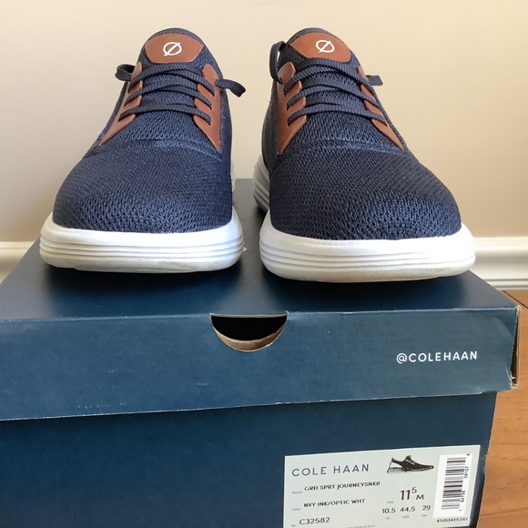 Cole Haan Grandsport Journey Sneakers, size 11 1/2, Navy/Ink/Optic White main image 5